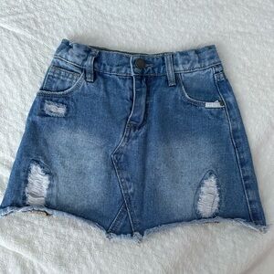 Girls Cotton on - Distressed Denim Mini Skirt